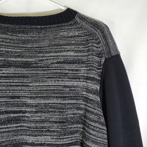 Unlisted by Kenneth Cole Grey/Black 100% Cotton Long Sleeve Knit Sweater - Large - Picture 10 of 12